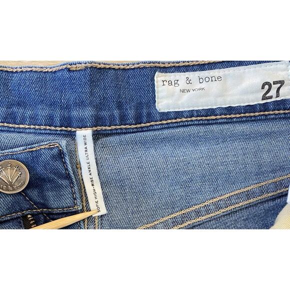 Rag & Bone Sofie High Rise Ankle Ultra Wide Leg Jeans 27 Kayden Retro Preppy - Picture 6 of 14